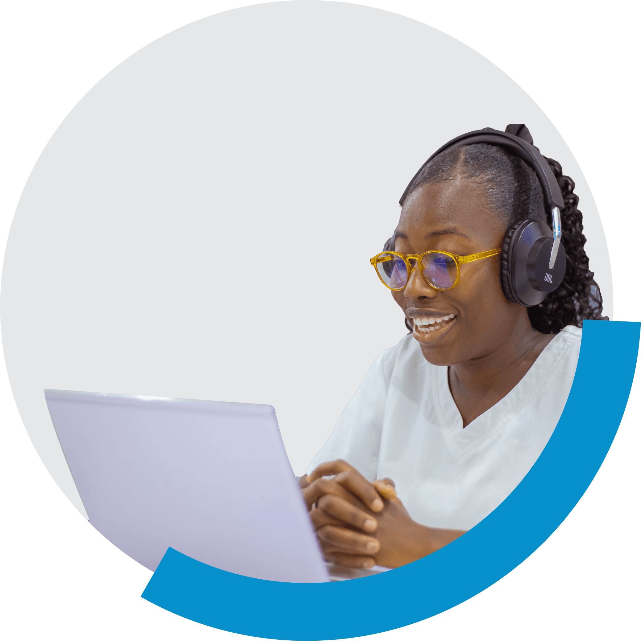 Rivia support team member with headset, ready to help