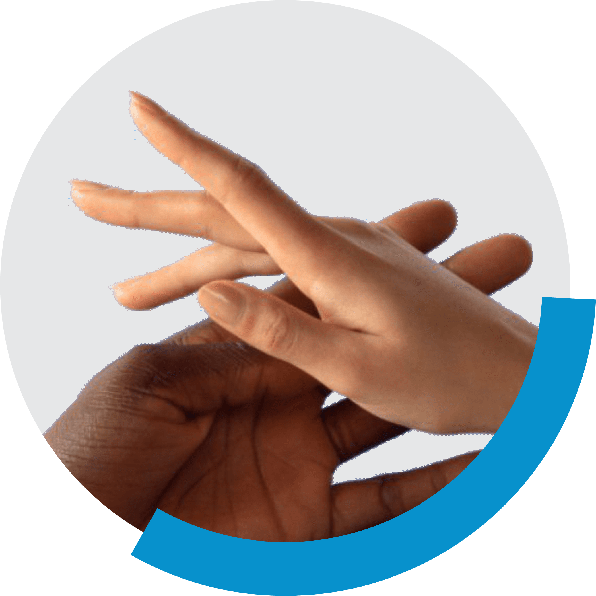 Hands together — care and partnership